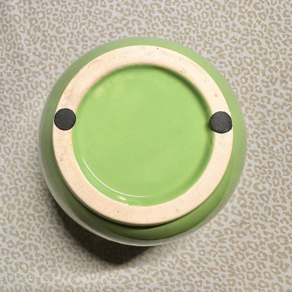 Vintage Decorative Lime Green Ceramic Flower Pot, 5